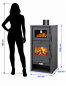 Preview: EEK A+ Kaminofen mit Backfach Napoli 5.0 mit 8,3 kW