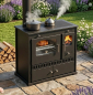 Preview: EEK A+ Küchenofen Holzherd P ECO INOX Edelstahlbackfach, linke Version - 7 kW