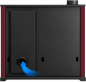 Preview: XL-Küchenofen Holzherd PR LUX INOX bordeaux links mit Edelstahlbackfach - 9,4 kW