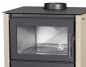 Preview: EEK A+ Kaminofen Victoria Regina F ivory mit Backfach + ext. Zuluft - 8,7 kW