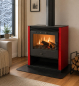 Preview: EEK A Kaminofen Victoria Rubin rot mit XXL-Sichtscheibe BA2 – 11kW