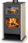 Preview: EEK A+ Kaminofen Victoria Regina F ivory mit Backfach + ext. Zuluft - 8,7 kW