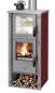 Preview: EEK A+ Kaminofen mit Backfach Pella SG Metall bordeaux - 5,4kW