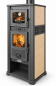 Preview: EEK A+ Kaminofen mit Backfach ROMA G beige mit Keramikverkleidung - 8,3 kW