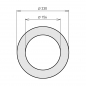 Preview: 150 mm - Wandrosette in Gussgrau