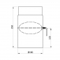 Preview: 160 mm - Rauchrohr mit Drosselklappe 250 mm in Gussgrau