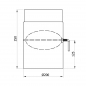 Preview: 200 mm - Rauchrohr mit Drosselklappe 250 mm in Schwarz