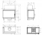 Preview: EEK A Eck-Kamineinsatz HITZE STMA68X43.L mit 11kW