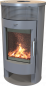 Preview: EEK A+ Runder Premium-Kaminofen TORONTO R, gussgrau - 6,3 kW