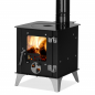 Preview: [B-Ware] Mini-Ofen "Tiny" mit Herdplatte, Zeltofen, Terrassenofen, Camping, Outdoor-Kamin