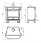 Preview: EEK A Gusskaminofen Plamen Glas Franklin mit 11kW