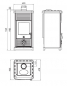 Preview: EEK A+ Kaminofen Plamen Maestral N mit Herdplatte, creme - 6,5kW