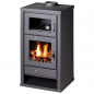 Preview: EEK A Kaminofen mit Backfach Victoria Deluxe F schwarz– 11kW