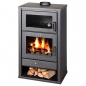 Preview: EEK A Kaminofen mit Backfach Victoria Triumph F, schwarz mit XL-Brennraum – 15kW