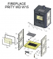 Preview: EEK A: Wasserführender Kaminofen Prity WD W15, ocker - 22 kW + Herdplatte + BIMSCHV II