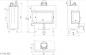 Preview: EEK A - Eck-Kamineinsatz Kratki LUCY/14/L/BS mit Seitenglas links - 14kW