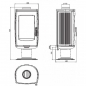 Mobile Preview: EEK A+ Design-Gusskaminofen Plamen Aria gussgrau, raumluftunabhängig - 8kW