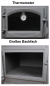 Preview: EEK A - Kaminofen mit Backfach und Herdplatte Cucina bordeaux - 9,7kW