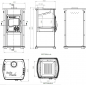 Preview: EEK A+ Kaminofen Bella grau mit Herdplatte - 5,4kW