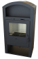 Preview: EEK A Kaminofen für Holz+Kohlefeuerung, schwarz – 6,6kW