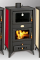 Preview: EEK A Wasserführender Kaminofen mit Backfach Prity FG W18R, rot - 23,4 kW