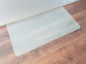 Preview: Rechteck *Frosty* 100x50cm abgerundet - Milchglas Funkenschutzplatte Kaminbodenplatte Glasplatte