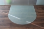 Preview: Rundbogen *Frosty* 100x110cm - Funkenschutzplatte Milchglas Kaminbodenplatte Glasplatte