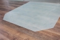 Preview: Sechseck *Frosty* 100x110cm - Funkenschutzplatte Milchglas Kaminbodenplatte Glasplatte
