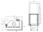 Preview: EEK A+ - Eck-Kamineinsatz HITZE Albero AL16RG.H DECO mit Schiebetür, Seitenglas rechts -16kW