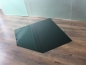 Preview: Fünfeck 125x125cm Glas schwarz - Funkenschutzplatte Kaminbodenplatte Glasplatte Ofenunterlage Kamin