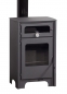 Preview: EEK A+ Kaminofen Juan Panadero Firenze ECODESIGN mit Backfach - 7,4 kW [Wirkungsgrad 90%!] Rauchrohr hinten
