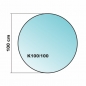 Preview: Kreis 100x100cm - Funkenschutzplatte Kaminbodenplatte Glasplatte