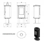 Preview: EEK A - 360° drehbarer Kaminofen Kratki KOZA AB S NO mit vollverglaster Front - 8 kW