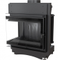 Preview: *EEK A - Eck-Guss-Kamineinsatz Kratki MAJA/L/BS/DECO mit Seitenglas links - 8kW + BIMSCHV II