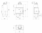 Preview: *EEK A Eck-Kamineinsatz Kratki FLOKI links - 8 kW