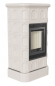 Preview: *EEK A - Design-Kachelkamin Kratki BLANKA mit Kacheln in creme - 8 kW