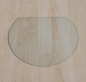 Preview: Kreisabschnitt 120x105cm - Funkenschutzplatte Kaminbodenplatte Glasplatte