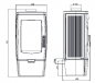 Mobile Preview: EEK A+ Design-Gusskaminofen Plamen Gala gussgrau, raumluftunabhängig - 8kW