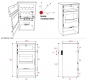 Preview: EEK A+ Kaminofen Juan Panadero NICE ECODESIGN mit Backfach - 8 kW Rauchrohr hinten