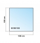 Preview: Quadrat 100x100cm - Funkenschutzplatte Kaminbodenplatte Glasplatte