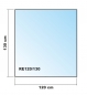 Preview: Rechteck 120x130cm - Funkenschutzplatte Kaminbodenplatte Glasplatte