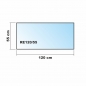 Preview: Saisonplatte Rechteck 120x55cm Glas schwarz - Kamin-Vorlegeplatte Funkenschutzplatte Kaminbodenplatte Glasplatte