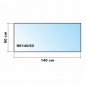 Preview: Saisonplatte Rechteck 140x60cm Glas weiß - Kamin-Vorlegeplatte Funkenschutzplatte Kaminbodenplatte Glasplatte