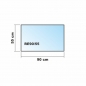 Preview: Saisonplatte Rechteck 90x55cm Glas weiß - Kamin-Vorlegeplatte Funkenschutzplatte Kaminbodenplatte Glasplatte