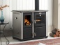 Preview: EEK A+ Automatik-Dauerbrand Küchenofen Holz- u. Kohleherd Teba TKS-18, Edelstahl mit 10KW