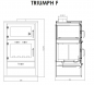 Preview: EEK A Kaminofen mit Backfach Victoria Triumph F, schwarz mit XL-Brennraum – 15kW