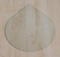 Preview: Tropfen 125cm- Funkenschutzplatte Kaminbodenplatte Glasplatte