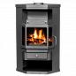 Preview: EEK A Eck-Kaminofen Victoria Panama, schwarz, dauerbrandfähig – 9kW