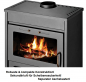 Preview: EEK A Wasserführender Kaminofen Victoria Ray Max B, schwarz - 13kW