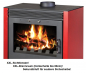 Preview: EEK A Kaminofen Victoria Rubin rot mit XXL-Sichtscheibe – 13kW